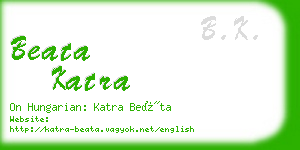 beata katra business card